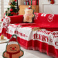 Merry Christmas Cozy Chenille Couch Cover Blanket, Non Slip Sofa Cover, Furniture Covers for Pets