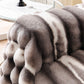 Extra Large Faux Fur Gradient Couch Cover Blanket: Plush, Fluffy, Warmth, Perfect Throw on the Sofa