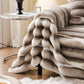 Extra Large Faux Fur Gradient Couch Cover Blanket: Plush, Fluffy, Warmth, Perfect Throw on the Sofa