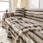 Extra Large Faux Fur Gradient Couch Cover Blanket: Plush, Fluffy, Warmth, Perfect Throw on the Sofa