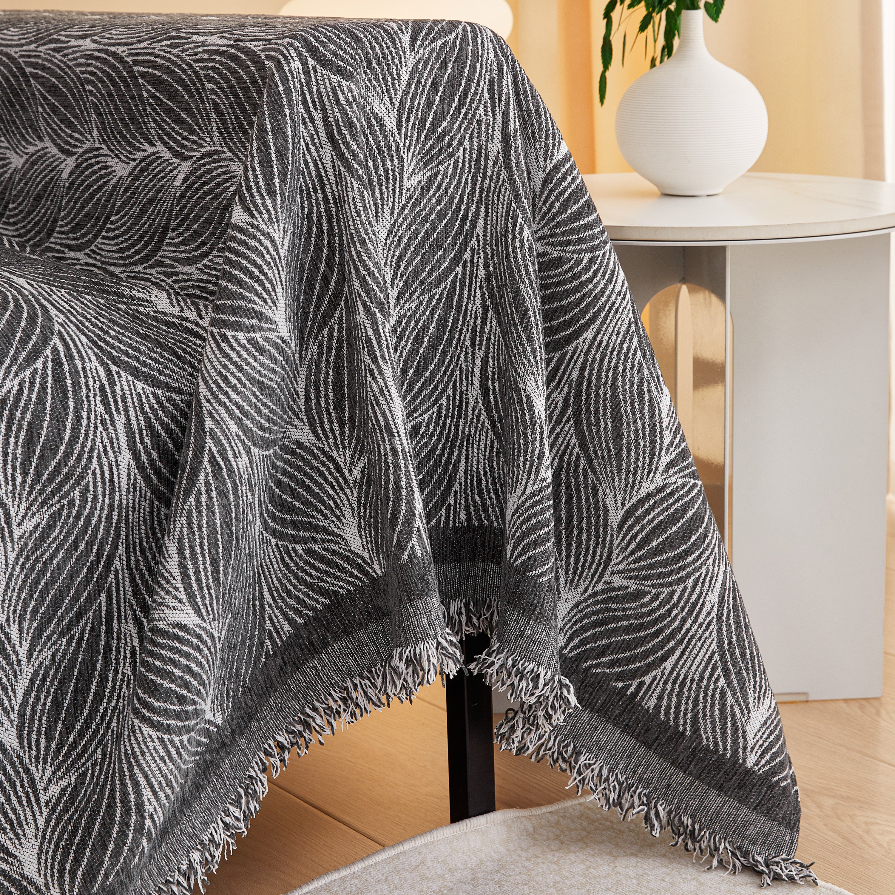 Grey chenille outlet throw blanket