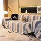 Thickened Coral Fleece Sofa Throw Cover Slipcover Warm Jacquard Cozy Couch Cover Blankets