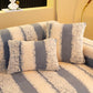 Thickened Coral Fleece Sofa Throw Cover Slipcover Warm Jacquard Cozy Couch Cover Blankets