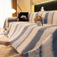 Thickened Coral Fleece Sofa Throw Cover Slipcover Warm Jacquard Cozy Couch Cover Blankets