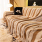 Thickened Coral Fleece Sofa Throw Cover Slipcover Warm Jacquard Cozy Couch Cover Blankets