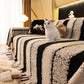 Thickened Coral Fleece Sofa Throw Cover Slipcover Warm Jacquard Cozy Couch Cover Blankets