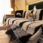 Thickened Coral Fleece Sofa Throw Cover Slipcover Warm Jacquard Cozy Couch Cover Blankets