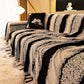 Thickened Coral Fleece Sofa Throw Cover Slipcover Warm Jacquard Cozy Couch Cover Blankets