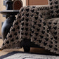 Jacquard Fleece Houndstooth Warm Cozy Couch Cover Blanket Decorative Throws for Sofas