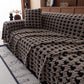 Jacquard Fleece Houndstooth Warm Cozy Couch Cover Blanket Decorative Throws for Sofas