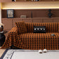 Jacquard Fleece Houndstooth Warm Cozy Couch Cover Blanket Decorative Throws for Sofas