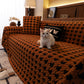 Jacquard Fleece Houndstooth Warm Cozy Couch Cover Blanket Decorative Throws for Sofas