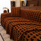 Jacquard Fleece Houndstooth Warm Cozy Couch Cover Blanket Decorative Throws for Sofas