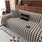 Jacquard Fleece Houndstooth Warm Cozy Couch Cover Blanket Decorative Throws for Sofas