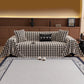 Jacquard Fleece Houndstooth Warm Cozy Couch Cover Blanket Decorative Throws for Sofas