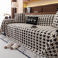 Jacquard Fleece Houndstooth Warm Cozy Couch Cover Blanket Decorative Throws for Sofas