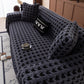 Jacquard Fleece Houndstooth Warm Cozy Couch Cover Blanket Decorative Throws for Sofas