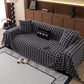 Jacquard Fleece Houndstooth Warm Cozy Couch Cover Blanket Decorative Throws for Sofas