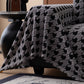 Jacquard Fleece Houndstooth Warm Cozy Couch Cover Blanket Decorative Throws for Sofas