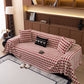 Jacquard Fleece Houndstooth Warm Cozy Couch Cover Blanket Decorative Throws for Sofas