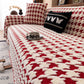 Jacquard Fleece Houndstooth Warm Cozy Couch Cover Blanket Decorative Throws for Sofas