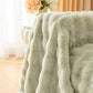 Super Soft Fluffy Faux Rabbit Fur Sofa Throw Blanket, Couch Cover Blanket for Couches Living Room Furniture Throw