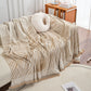 Chenille Striped Sofa Throw Blanket, Couch Cover Blanket for Couches Living Room Furniture Throw Covers