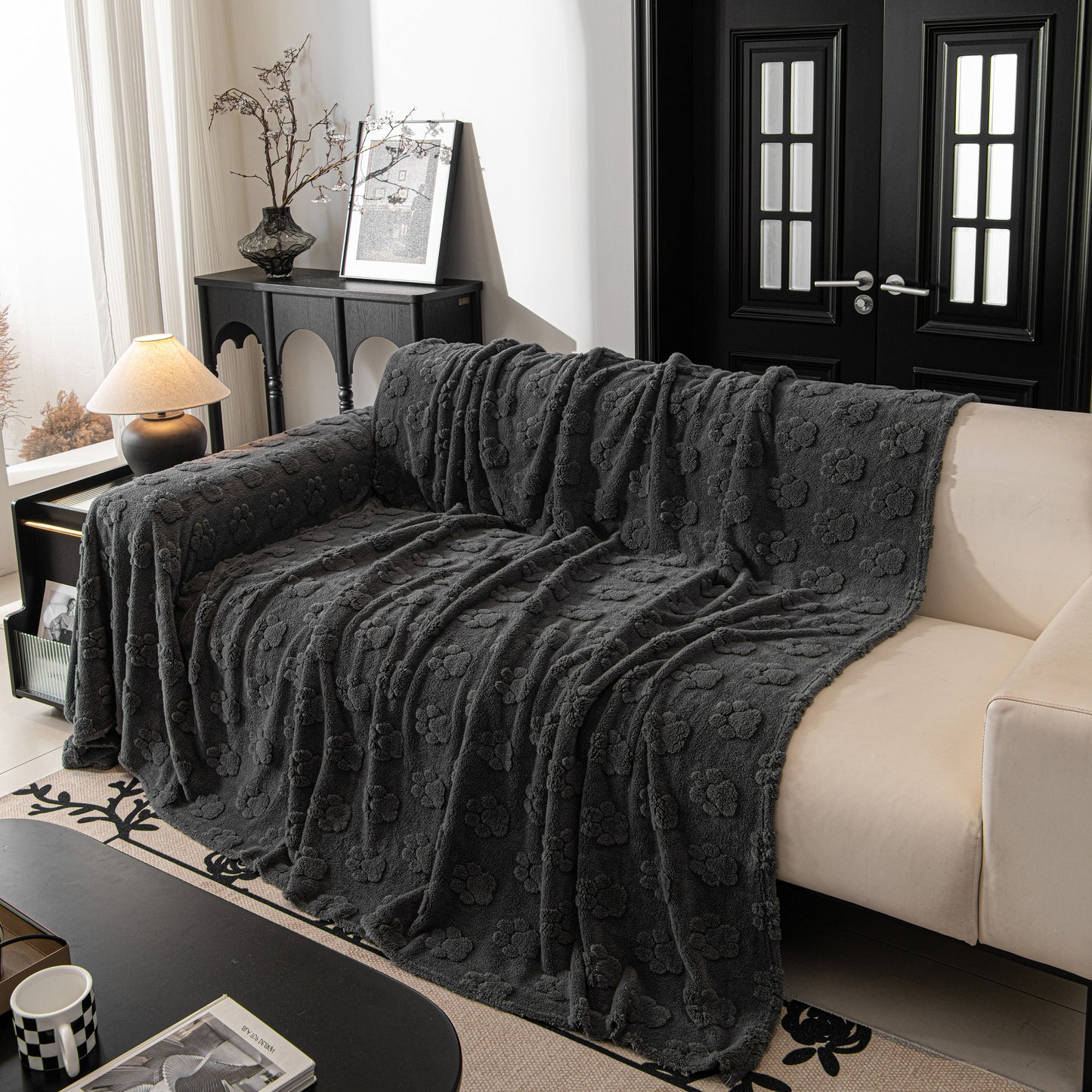 Plush Jacquard Blankets for The Sofa Soft Slipcover Sectional Cover Throws for Sofas