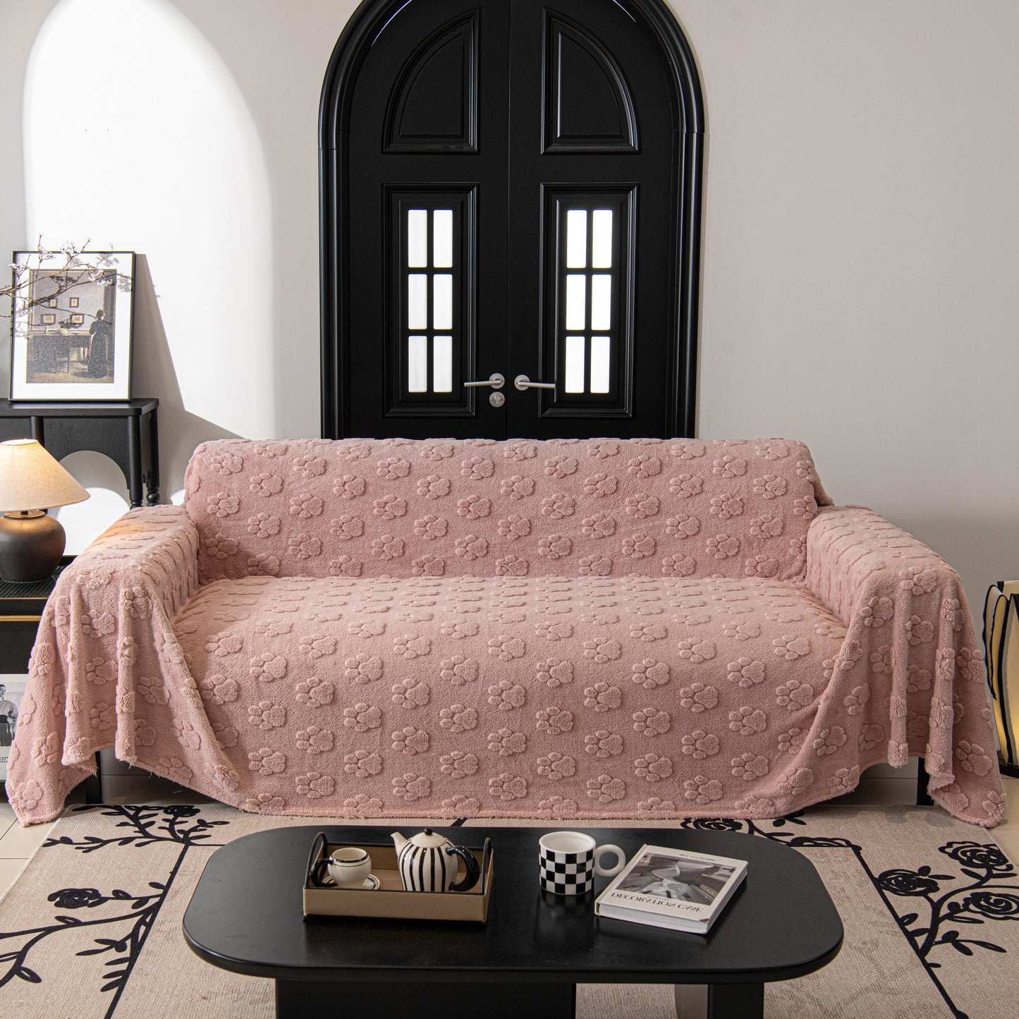 Plush Jacquard Blankets for The Sofa Soft Slipcover Sectional Cover Throws for Sofas