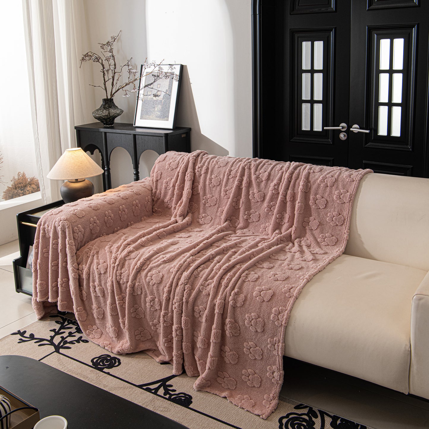 Plush Jacquard Blankets for The Sofa Soft Slipcover Sectional Cover Throws for Sofas