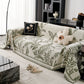 Modern Minimalist Chenille Willow Leaf Pattern Couch Cover Blanket, Luxurious Blankets for The Sofa