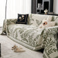 Modern Minimalist Chenille Willow Leaf Pattern Couch Cover Blanket, Luxurious Blankets for The Sofa