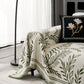 Modern Minimalist Chenille Willow Leaf Pattern Couch Cover Blanket, Luxurious Blankets for The Sofa