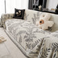 Modern Minimalist Chenille Willow Leaf Pattern Couch Cover Blanket, Luxurious Blankets for The Sofa