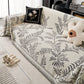 Modern Minimalist Chenille Willow Leaf Pattern Couch Cover Blanket, Luxurious Blankets for The Sofa