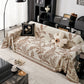 Modern Minimalist Chenille Willow Leaf Pattern Couch Cover Blanket, Luxurious Blankets for The Sofa