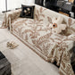 Modern Minimalist Chenille Willow Leaf Pattern Couch Cover Blanket, Luxurious Blankets for The Sofa