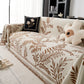 Modern Minimalist Chenille Willow Leaf Pattern Couch Cover Blanket, Luxurious Blankets for The Sofa