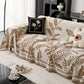 Modern Minimalist Chenille Willow Leaf Pattern Couch Cover Blanket, Luxurious Blankets for The Sofa