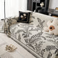 Modern Minimalist Chenille Willow Leaf Pattern Couch Cover Blanket, Luxurious Blankets for The Sofa