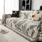 Modern Minimalist Chenille Willow Leaf Pattern Couch Cover Blanket, Luxurious Blankets for The Sofa