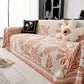 Modern Minimalist Chenille Willow Leaf Pattern Couch Cover Blanket, Luxurious Blankets for The Sofa