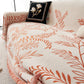 Modern Minimalist Chenille Willow Leaf Pattern Couch Cover Blanket, Luxurious Blankets for The Sofa