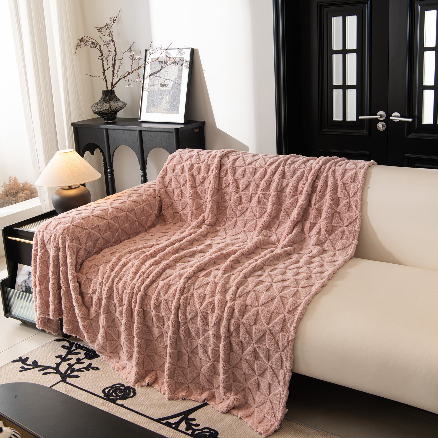 Plush Soft Couch Cover for Sofa and Furniture Lightweight Throw Blankets for Sectional Couch