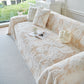 Plush Faux Rabbit Fur Warm Sofa Cover with Waves Jacquard Textured Throw Blankets for Couch