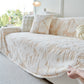 Plush Faux Rabbit Fur Warm Sofa Cover with Waves Jacquard Textured Throw Blankets for Couch