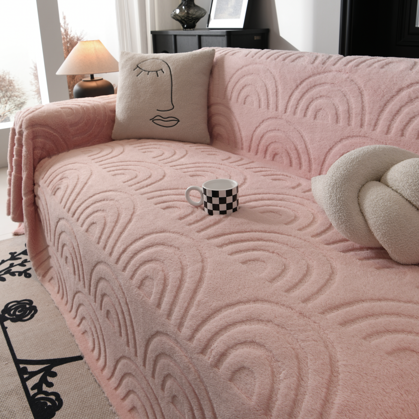 Plush Warm Decor Couch Cover Soft Jacquard Fleece Throw Blankets for Bed Couch Sofa Chair