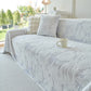 Plush Faux Rabbit Fur Warm Sofa Cover with Waves Jacquard Textured Throw Blankets for Couch