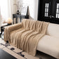 Winter Soft Plush Fleece Sofa Blanket Leaves Jacquard Couch Covers for Couches