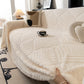 Winter Soft Plush Fleece Sofa Blanket Leaves Jacquard Couch Covers for Couches